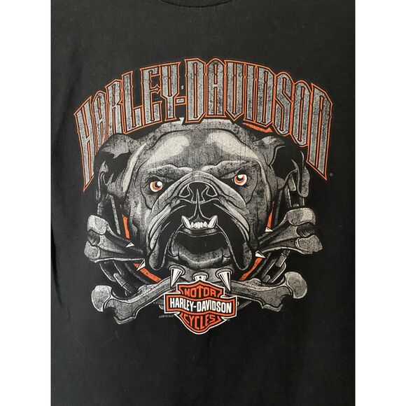 Harley Davidson Black Cancun Mexico Lizzard Dog Short Sleeve Tee Shirt No Sz Tag - Picture 4 of 7